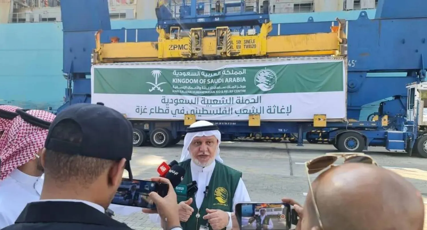 The King Salman Humanitarian Aid and Relief Center (KSrelief) shipped on Saturday the first batch of Saudi assistance to the Palestinian people in Gaza. (SPA)