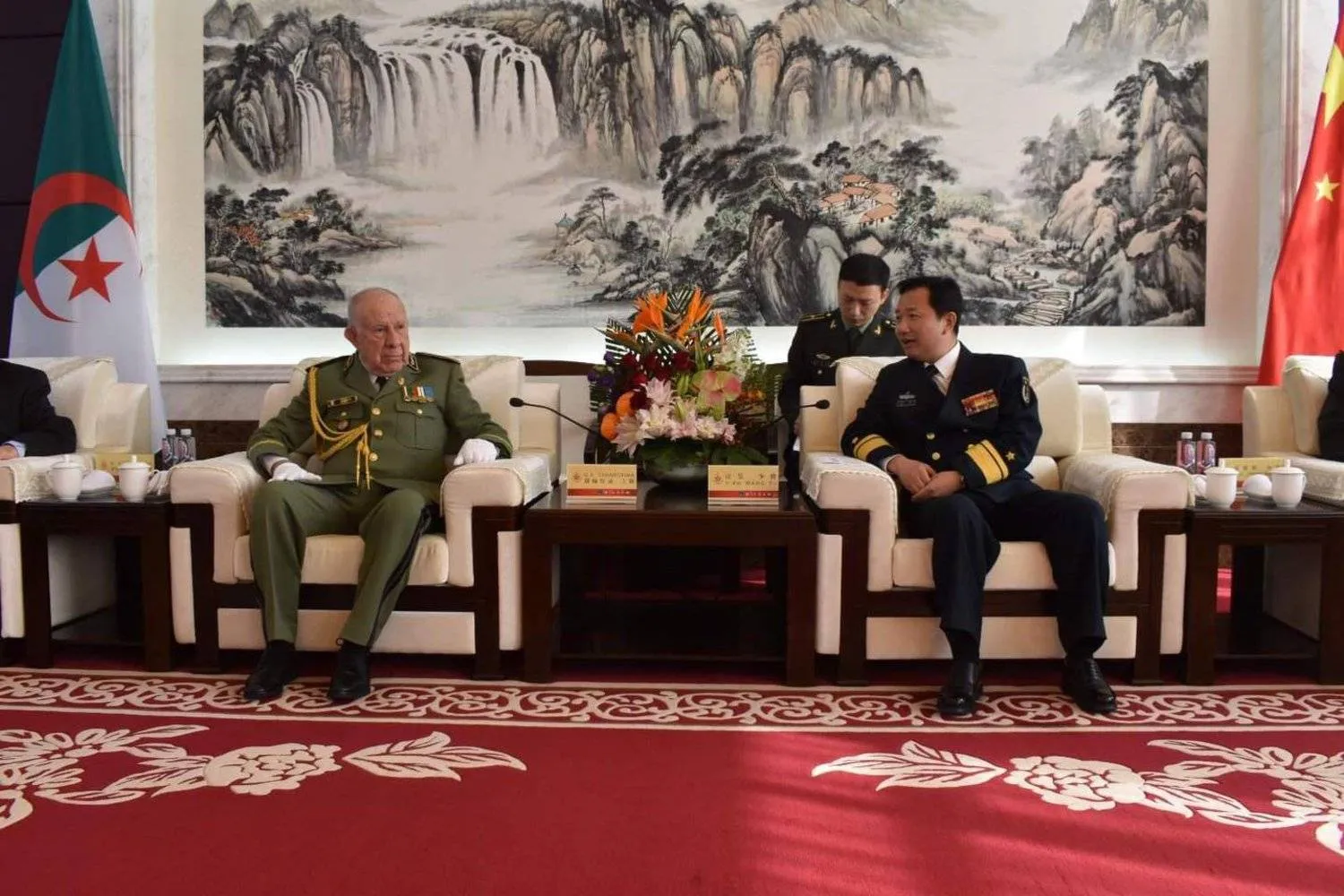 Algerian Army chief Gen. Said Chanegriha visits the Naval Base in Shanghai. (Algerian Defense Ministry)