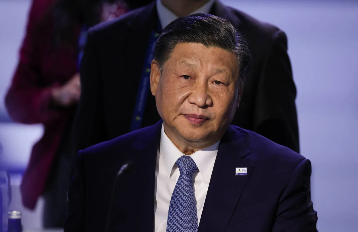 الرئيس الصيني شي جينبينغ يحضر «قمة التعاون الاقتصادي لآسيا والمحيط الهادي (APEC)» في سان فرنسيسكو بكاليفورنيا في الولايات المتحدة يوم 17 نوفمبر 2023 (رويترز)