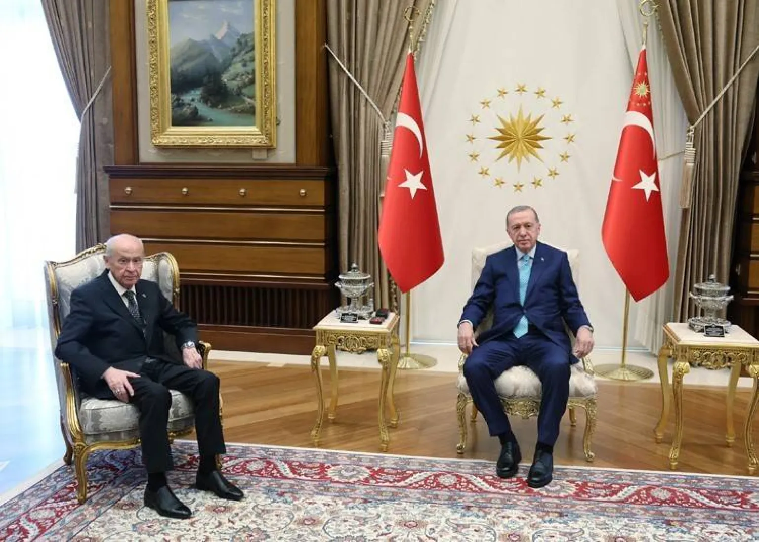إردوغان يواجه أزمة في تغيير نظام انتخابات الرئاسة مع دولت بهشلي أقرب حلفائه (الرئاسة التركية)