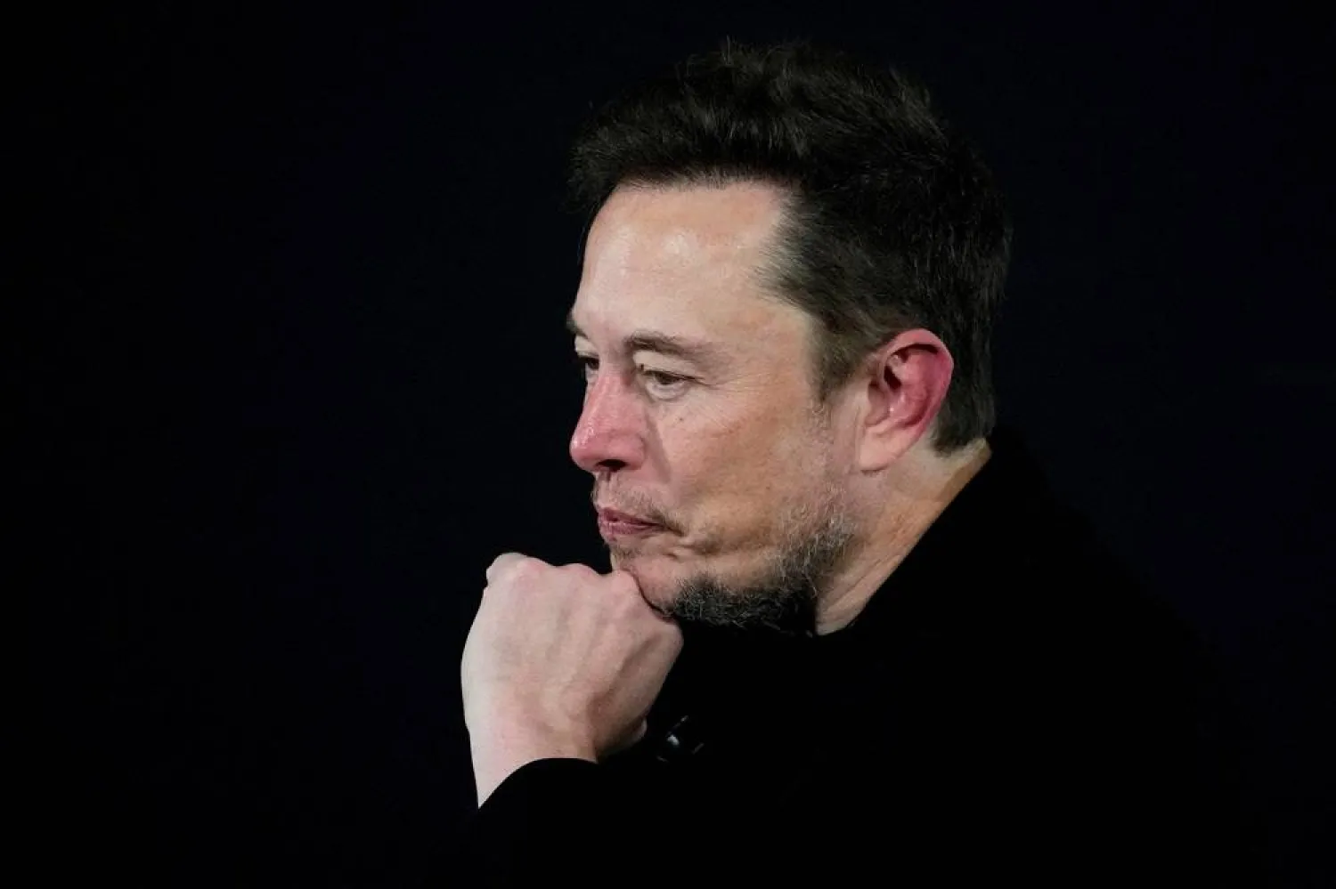 Tesla and SpaceX's CEO Elon Musk pauses during an in-conversation event with British Prime Minister Rishi Sunak in London, Britain, Thursday, Nov. 2, 2023. (Reuters)