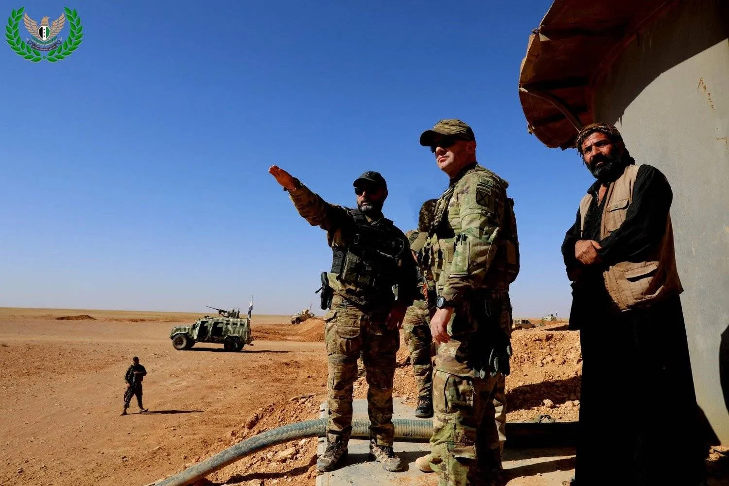 Joint patrol of the International Coalition forces in the 55 area (Free Syrian Army)