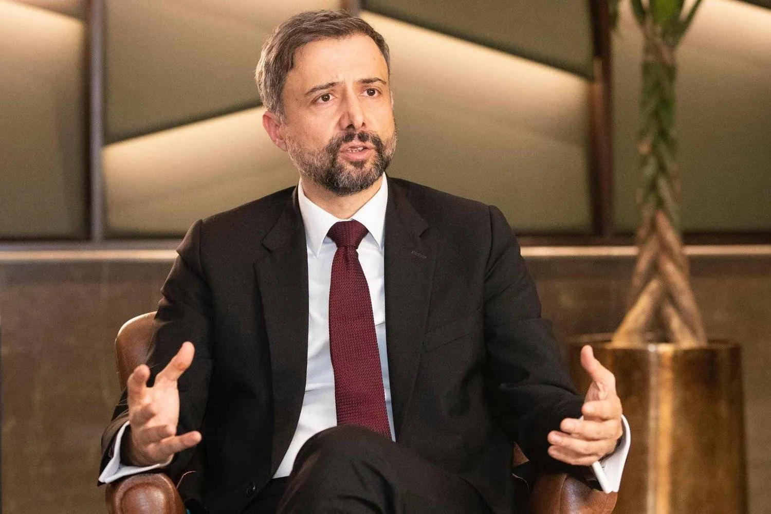 President of the International Fund for Agricultural Development (IFAD) Alvaro Lario (Asharq Al-Awsat)