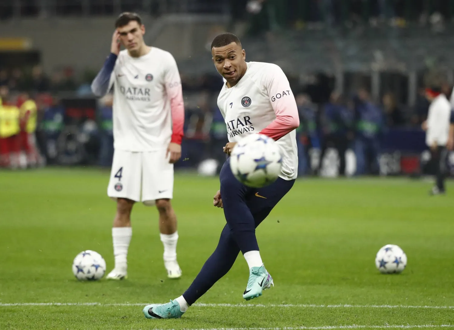 مبابي ورقة سان جيرمان الرابحة في مواجهة موناكو قبل الاستحقاق الاوروبي (رويترز)