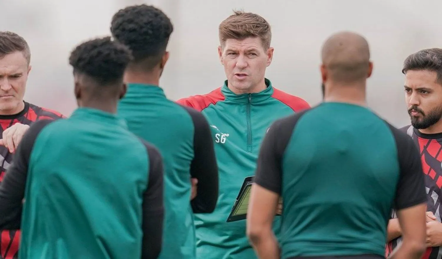 جيرارد خلال تدريبات الاتفاق الأخيرة (نادي الاتفاق)