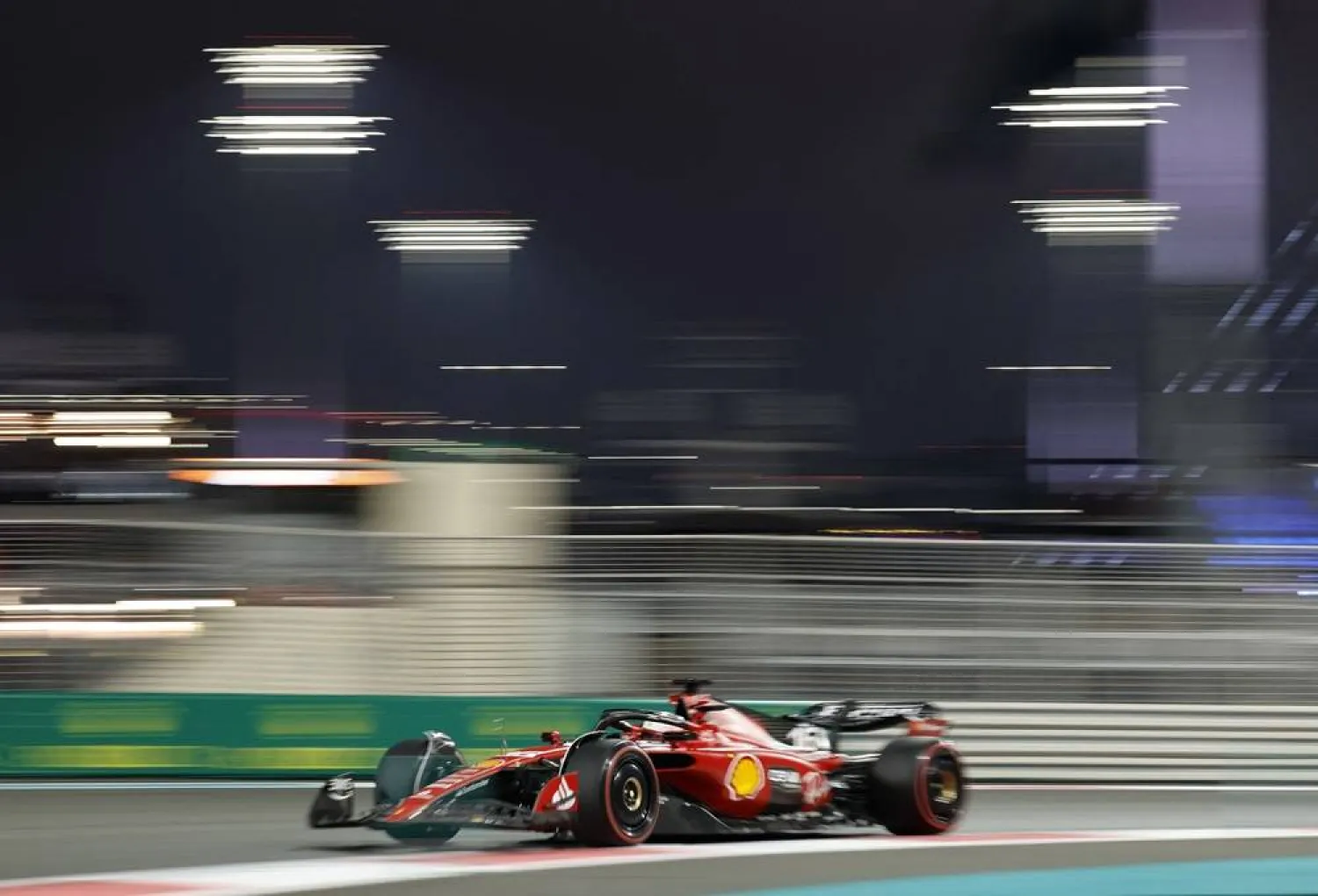  Formula One F1 - Abu Dhabi Grand Prix - Yas Marina Circuit, Abu Dhabi, United Arab Emirates - November 24, 2023 Ferrari's Charles Leclerc in action during practice. (Reuters)