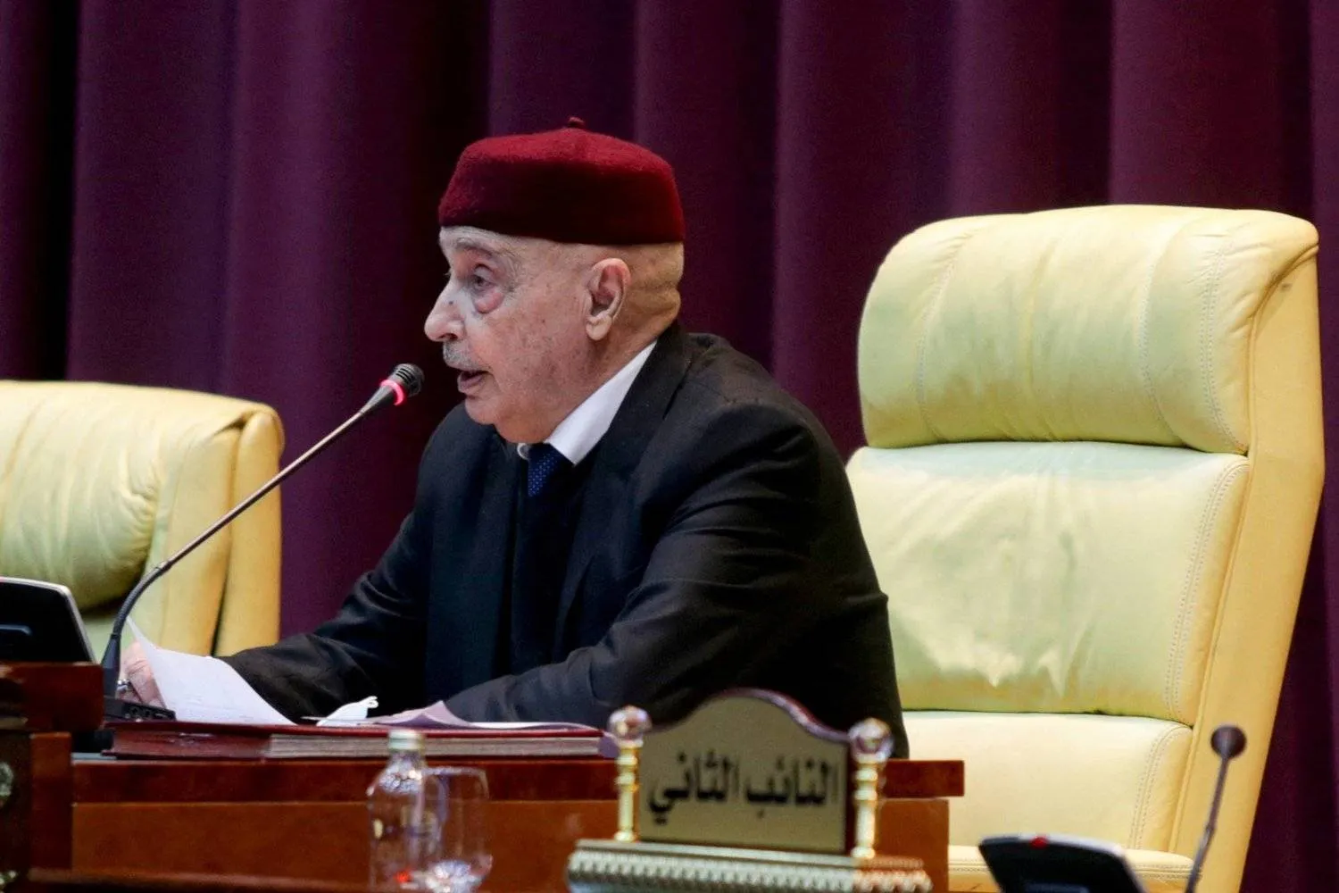 Speaker of Libya’s House of Representatives Aguila Saleh. Reuters