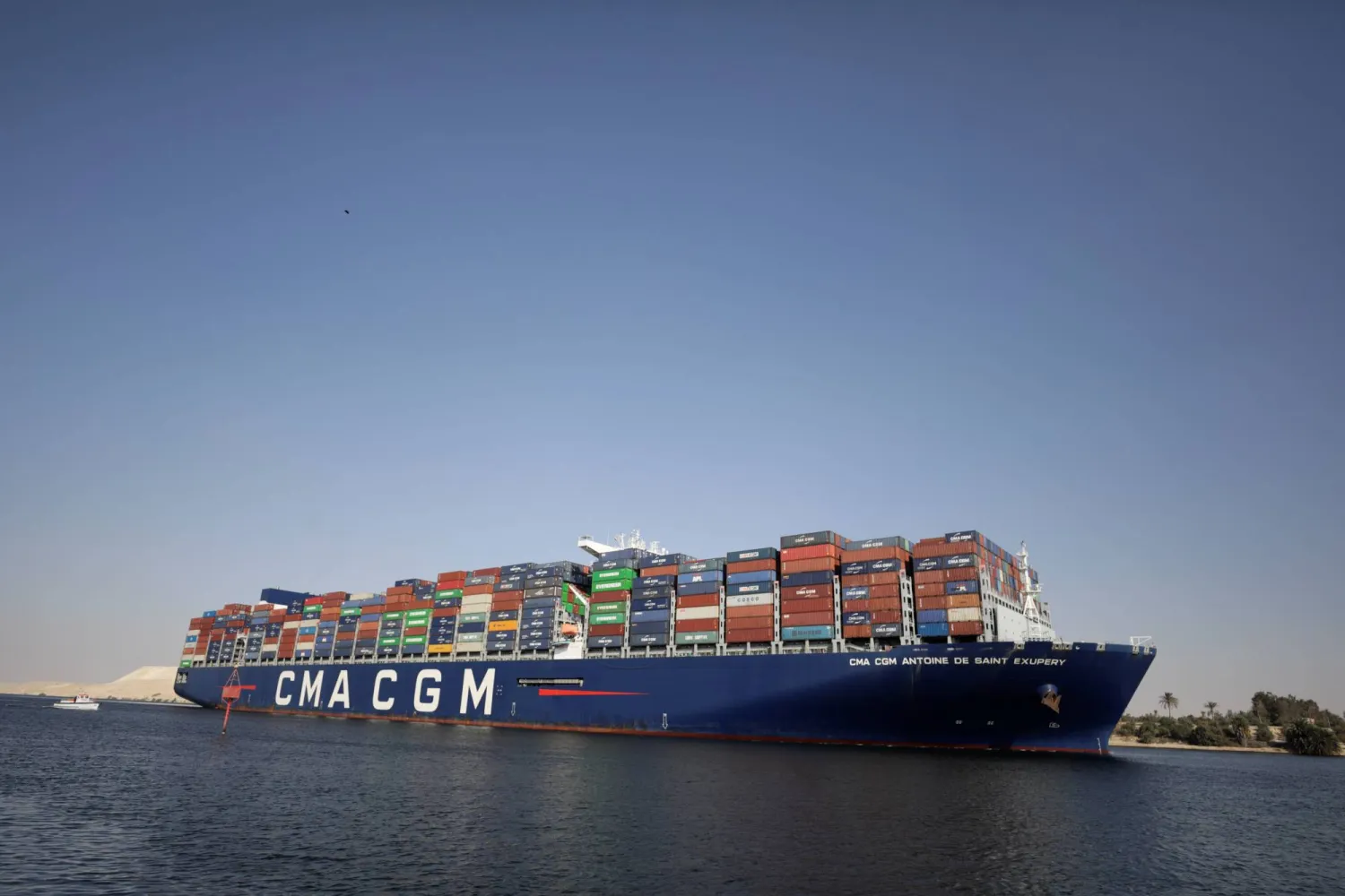 باخرة تابعة لشركة «CMA CGM» (رويترز)