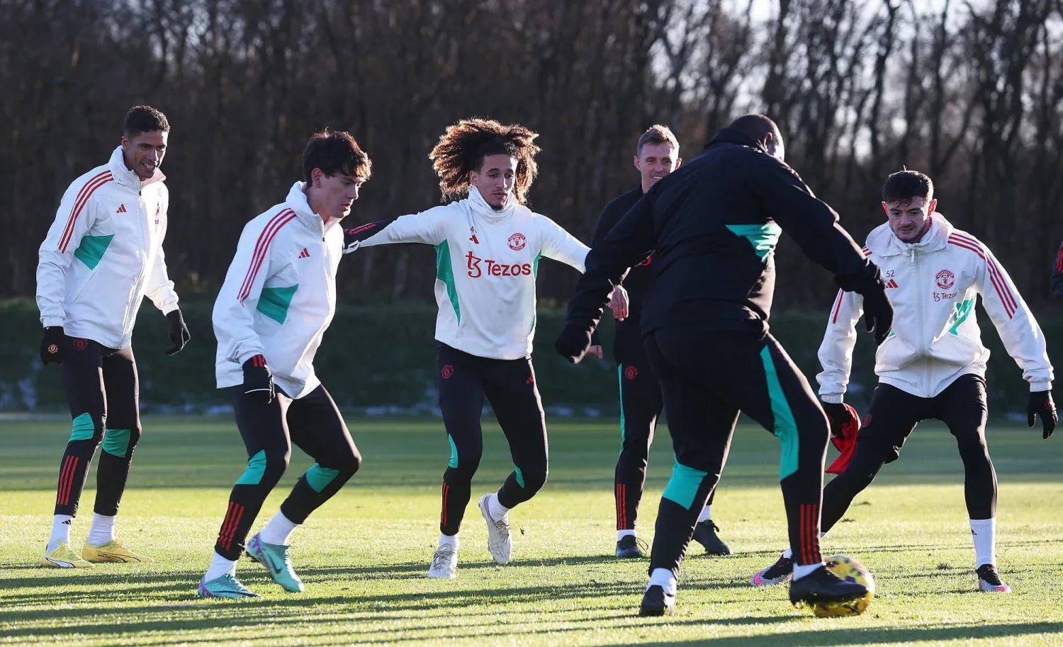 جانب من تدريبات مانشستر يونايتد الأخيرة لمواجهة نيوكاسل (الشرق الأوسط)