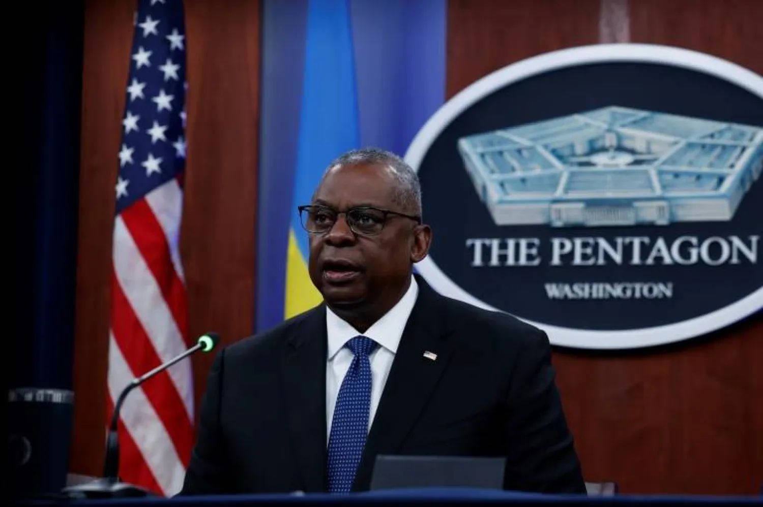 US Defense Secretary Lloyd Austin speaks at the Pentagon on November 22, 2023 - AFP