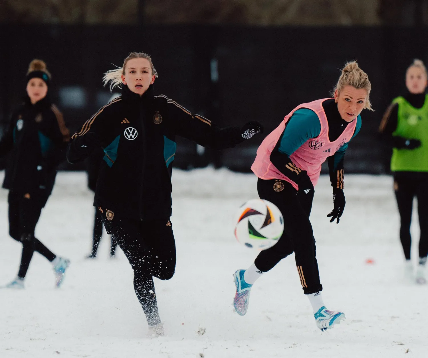 جانب من تدريبات منتخب ألمانيا للسيدات (الشرق الأوسط)