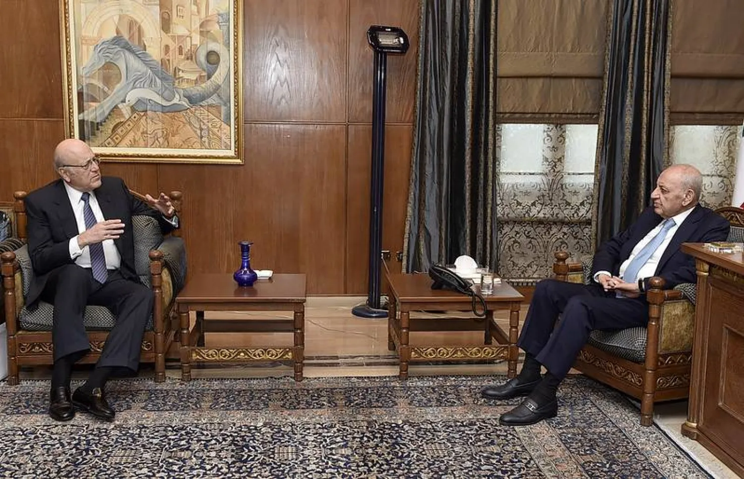 بري وميقاتي بحثا في مخارج تمديد مهام العماد عون (مجلس النواب)