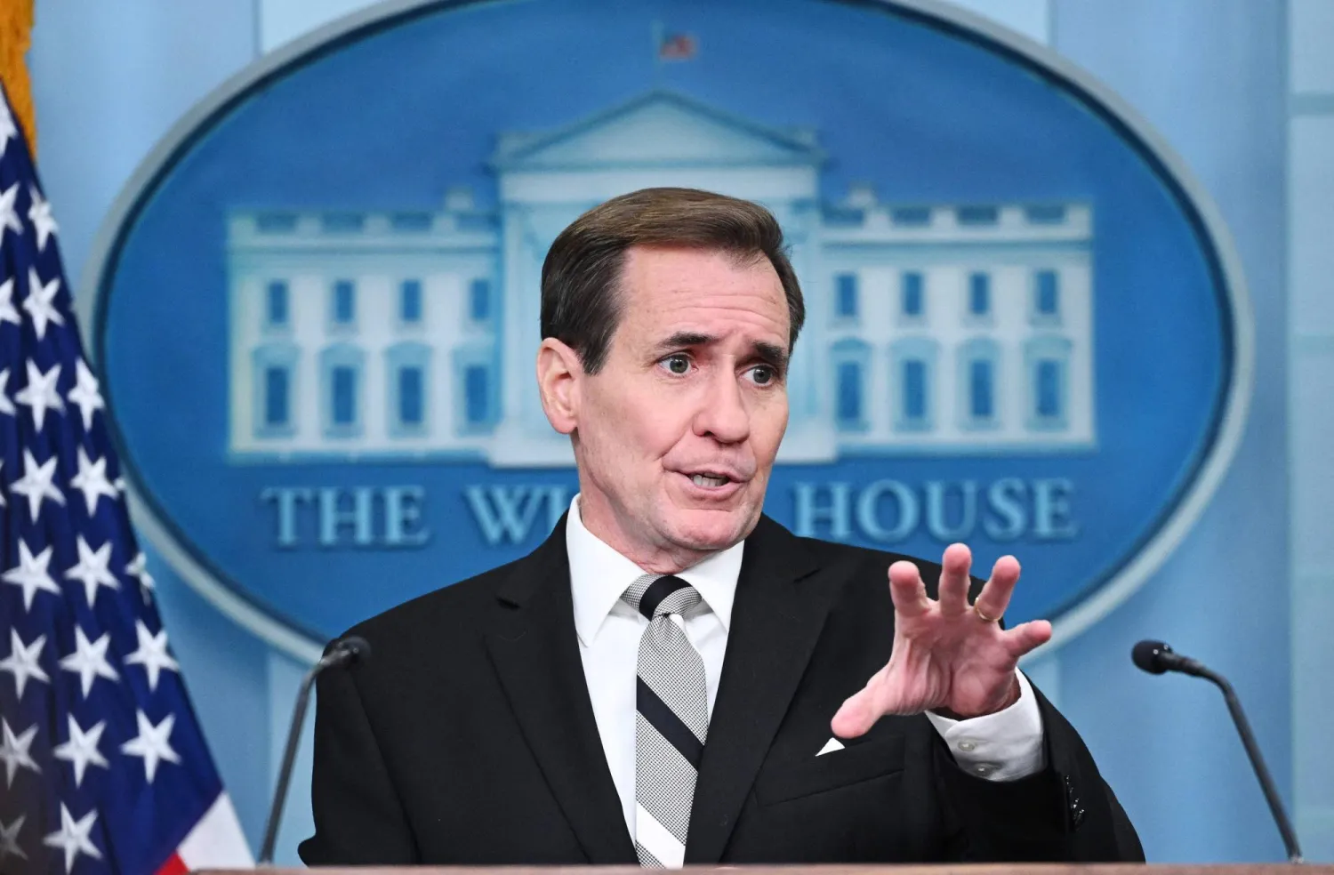 جون كيربي المتحدث باسم البيت الأبيض (أ.ف.ب)