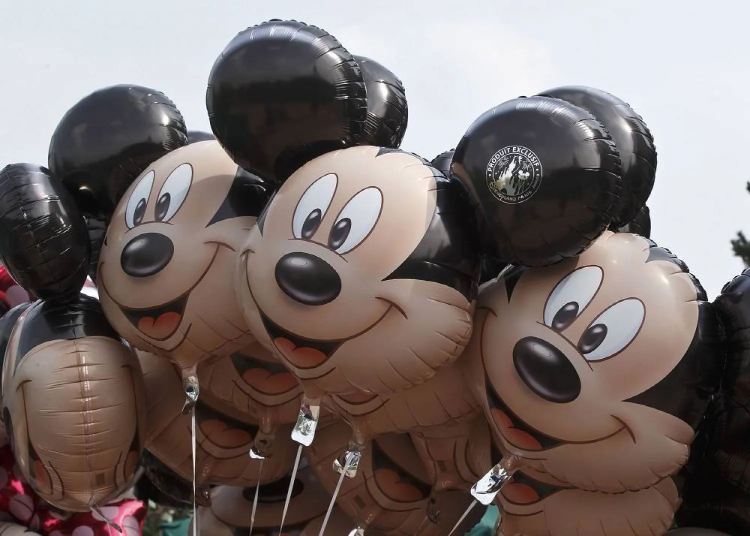 Mickey Mouse balloons appear at Disneyland Paris, May 12, 2015, in Chessy, France, east of Paris. (AP)