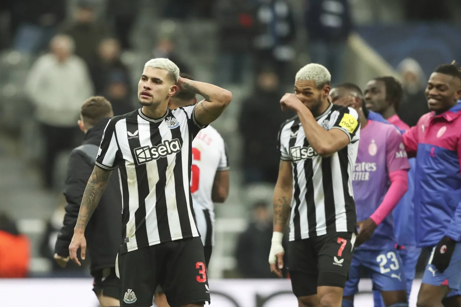 توديع دوري الأبطال من دور المجموعات لم يكن سهلاً على لاعبي نيوكاسل (أ.ب.)