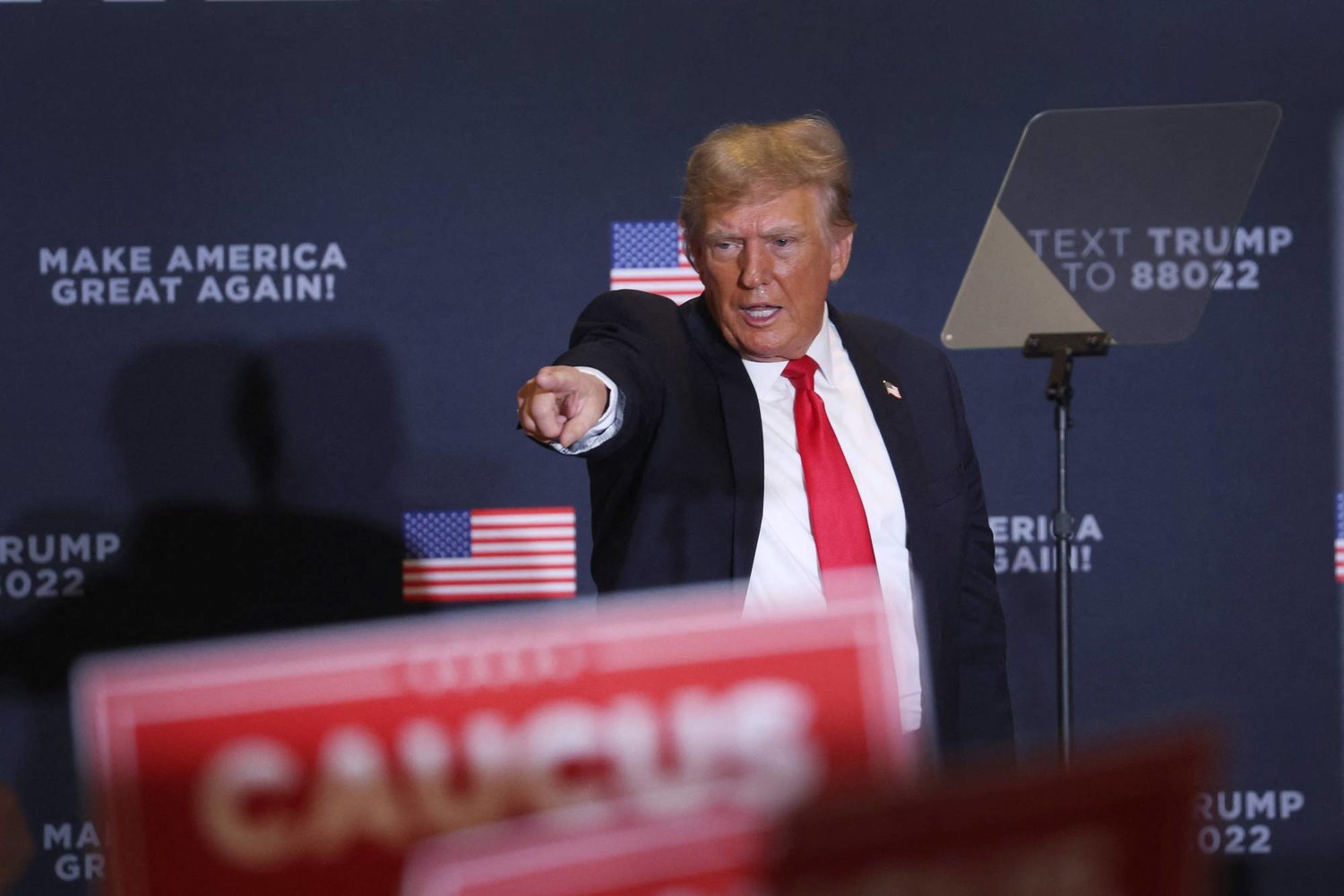 ترمب في حدث انتخابي في أيوا في 13 ديسمبر (أ.ف.ب)