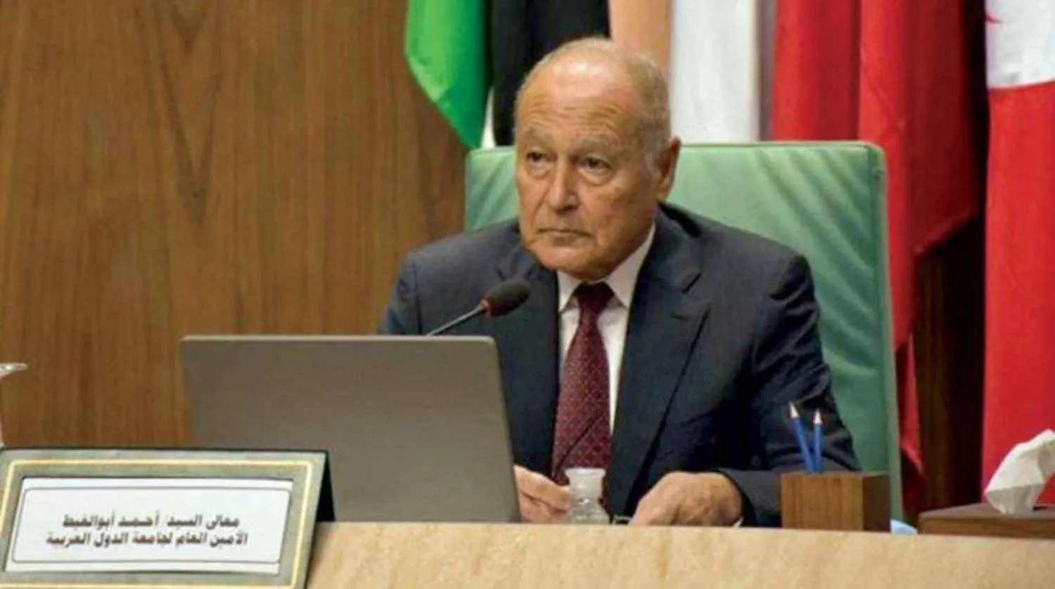Arab League Secretary-General Ahmed Aboul Gheit. (Arab League on Twitter)
