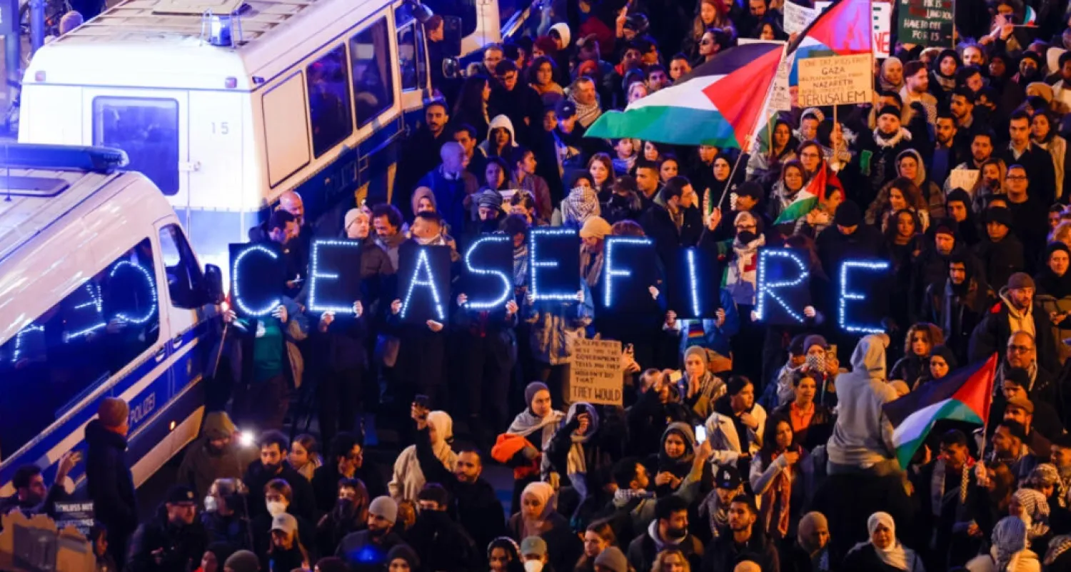 A rally in support of Palestinians in Berlin © Odd ANDERSEN / AFP