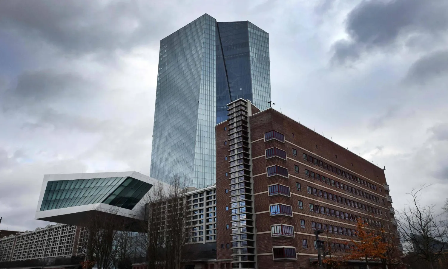 مقر البنك المركزي الأوروبي في مدينة فرنكفورت الألمانية (أ.ف.ب)