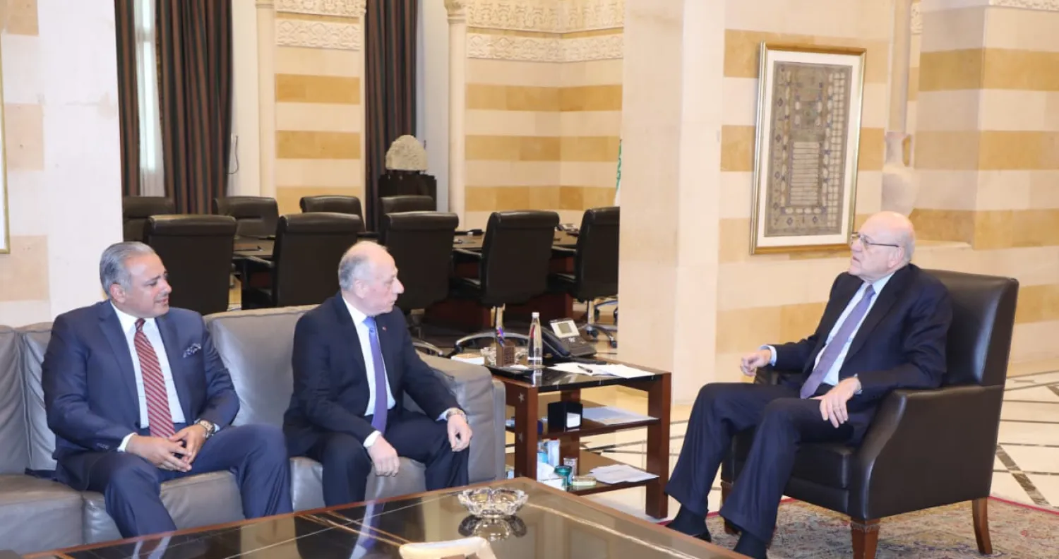 الرئيس ميقاتي مجتمعاً مع الوزيرين سليم ومرتضى (الوكالة الوطنية)