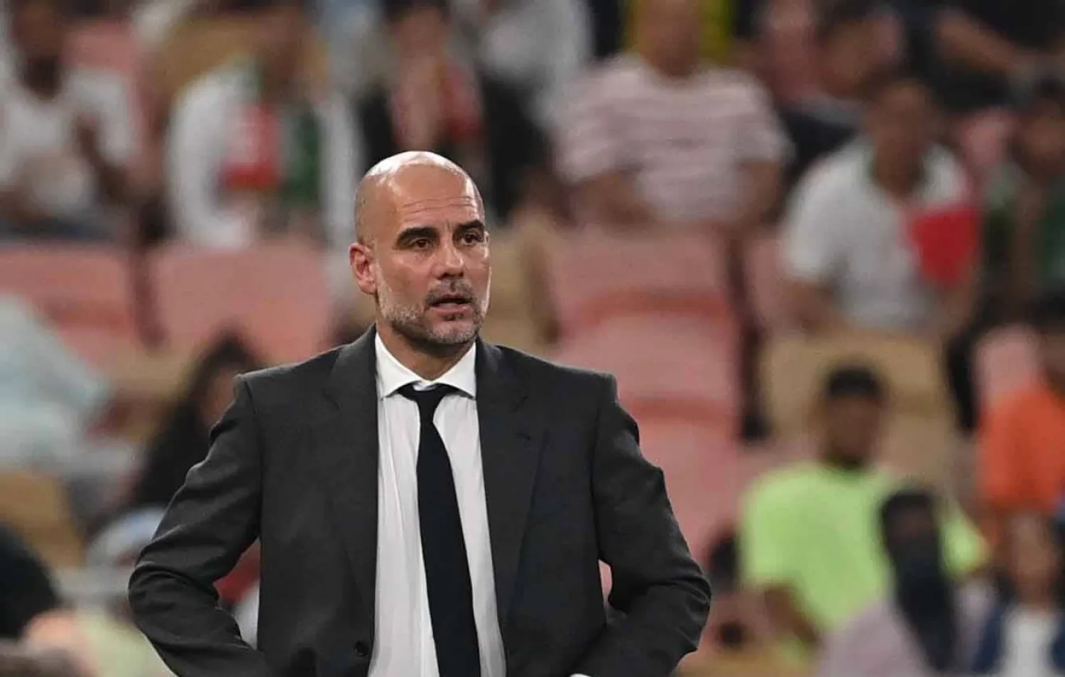 بيب غوارديولا مدرب مانشستر سيتي (تصوير: علي خمج) 