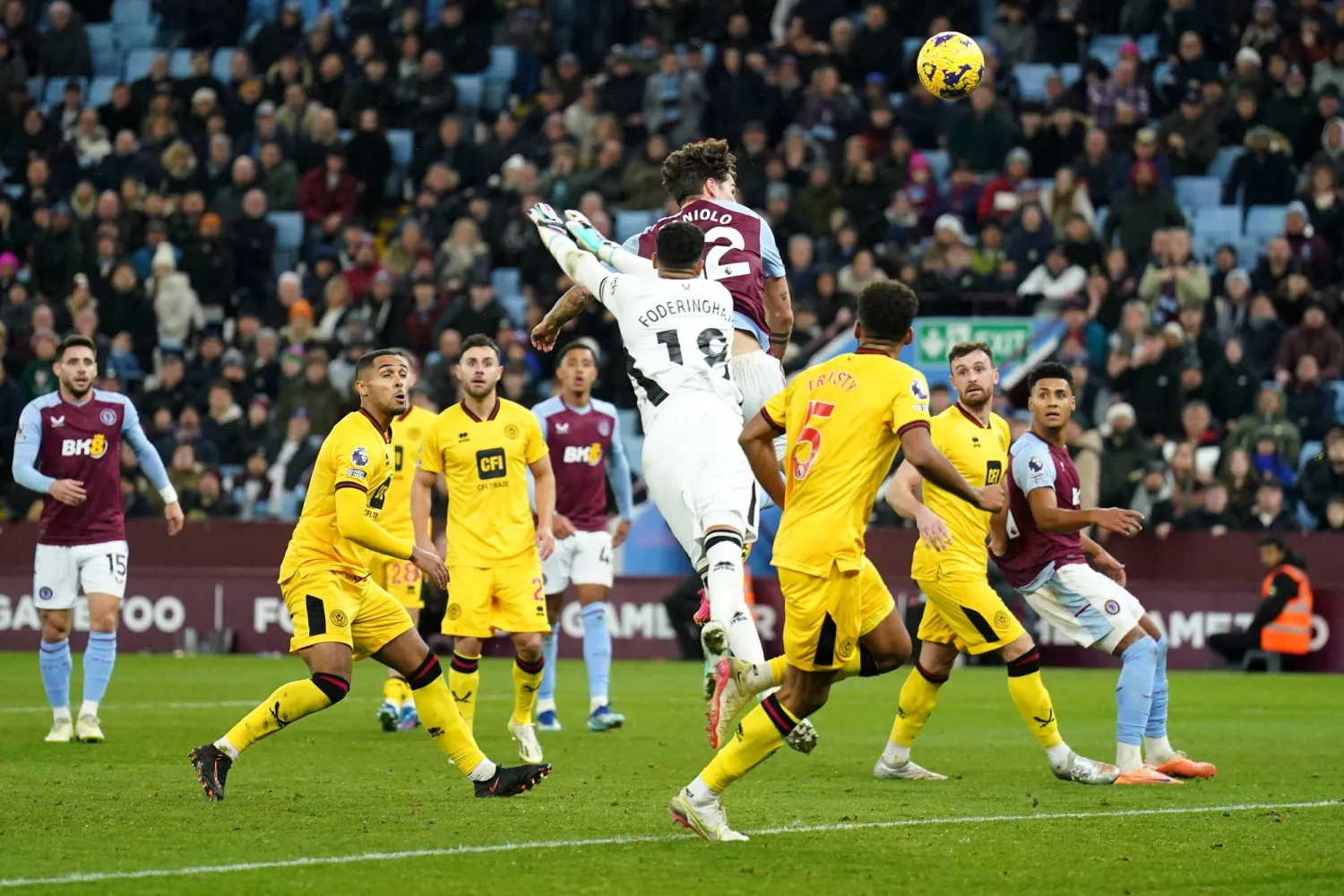 شيفيلد حرم أستون فيلا من الصدارة بهدف قاتل (د.ب.أ)