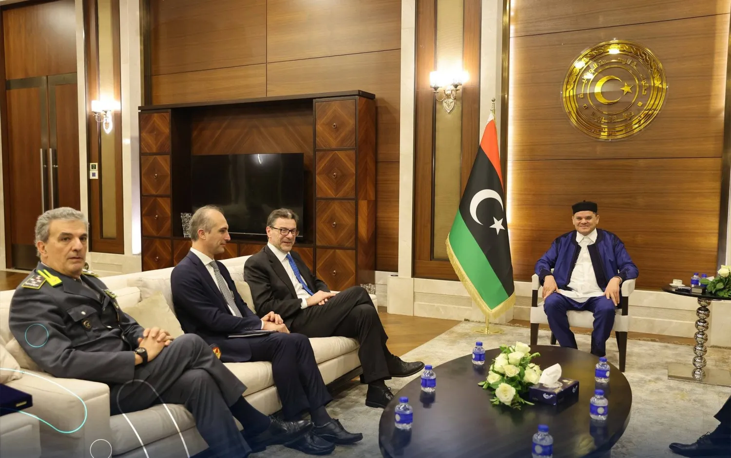 اجتماع الدبيبة مع الوفد الإيطالي (حكومة الوحدة)