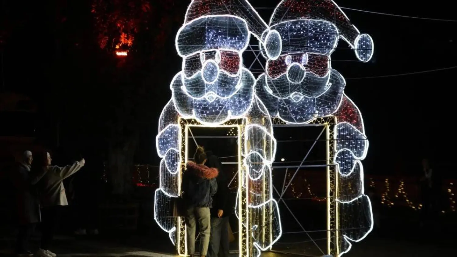 The Syrian capital has a lone Christmas market this year, as churches cancel most festivities in solidarity with Gaza. LOUAI BESHARA / AFP
