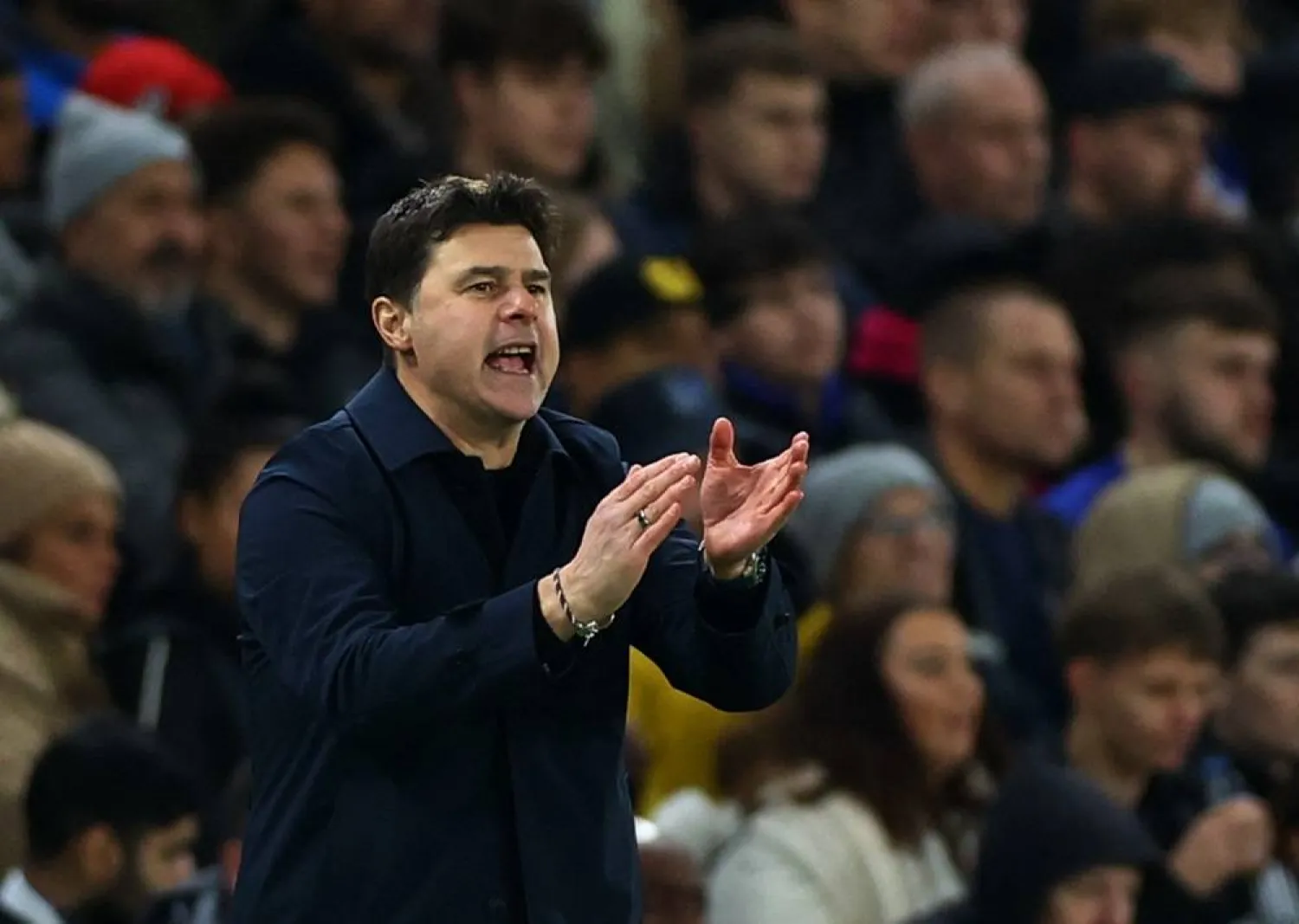 Football - Premier League - Chelsea v Crystal Palace - Stamford Bridge, London, Britain - December 27, 2023 Chelsea manager Mauricio Pochettino. (Reuters)