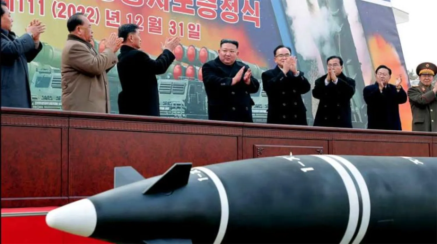 زعيم كوريا الشمالية يشارك في حفل استعراض نظام صواريخ جديد في 31 ديسمبر 2022 (د.ب.أ)
