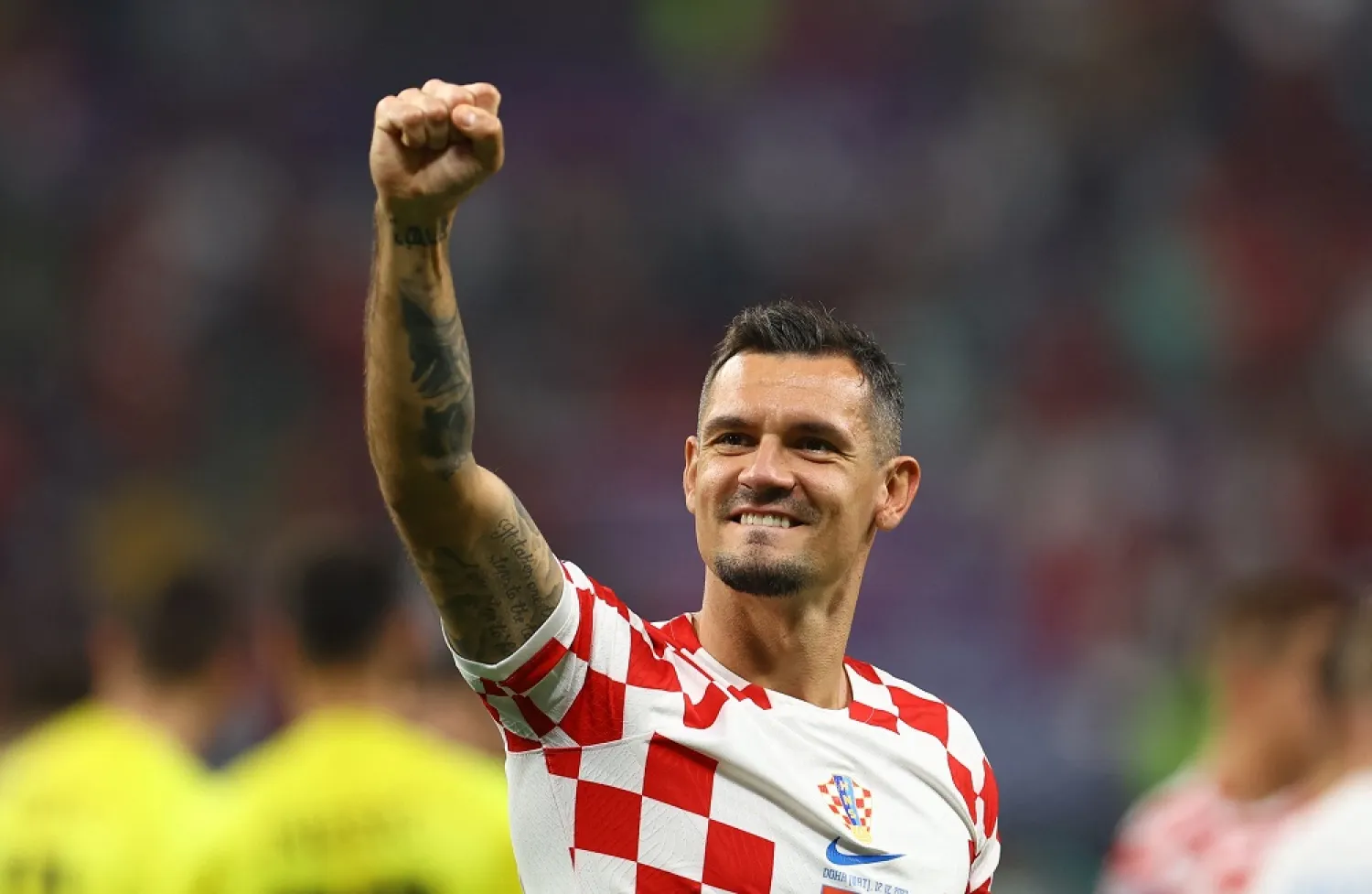Football - FIFA World Cup Qatar 2022 - Third-Place Playoff - Croatia v Morocco - Khalifa International Stadium, Doha, Qatar - December 17, 2022 Croatia's Dejan Lovren celebrates after the match as they finish in third place. (Reuters)