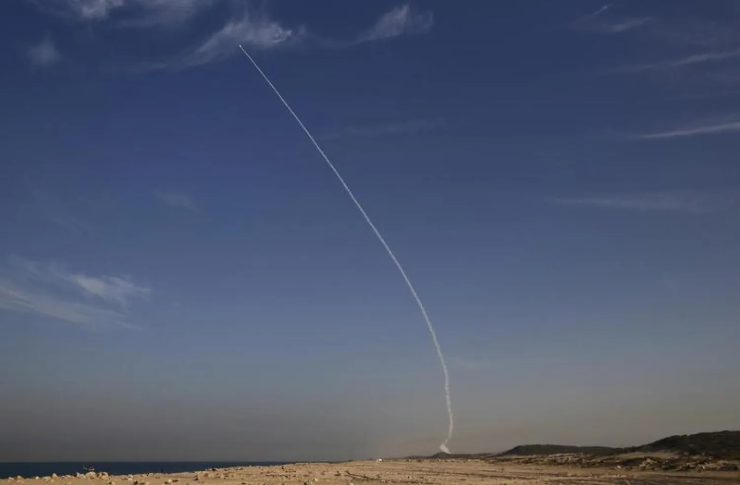 جانب من تجربة إسرائيلية لاختبار مدى فعالية نظام «أرو» (أرشيفية-رويترز)