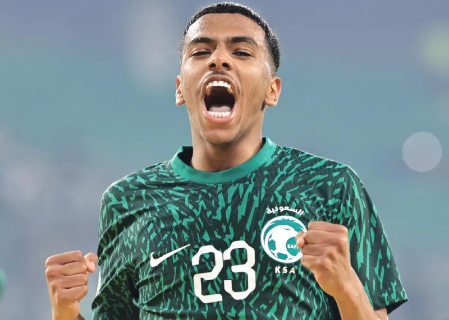 الجوير يحتفل بهدفه في شباك اليمن (تصوير: عيسى الدبيسي)