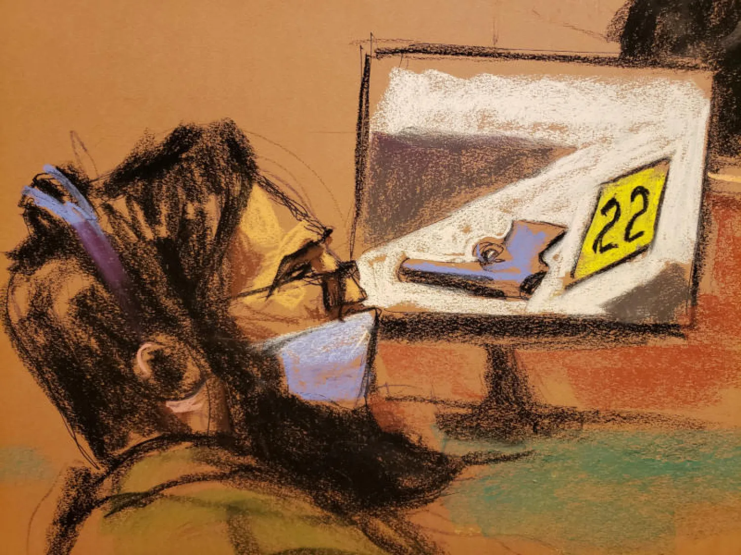 صورة قدمتها المحكمة للمتهم الأوزباكستاني سيفولو سايبوف خلال المحاكمة (رويترز)