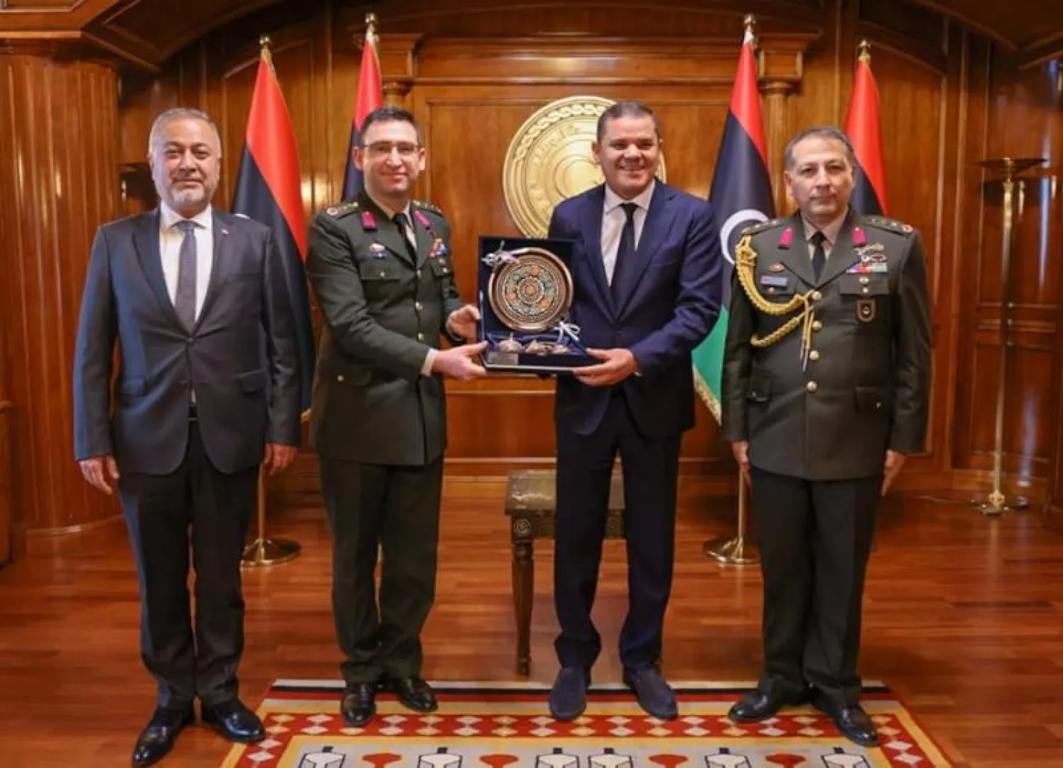 اجتماع الدبيبة مع وفد السفارة التركية بطرابلس (حكومة الوحدة)