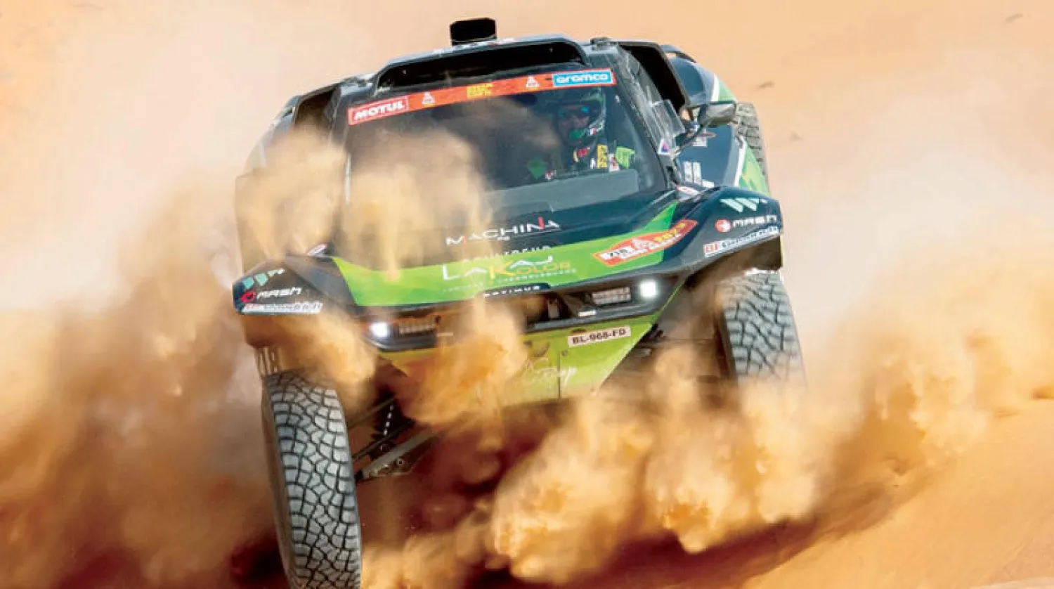 من منافسات رالي داكار أمس (إ.ب.أ)