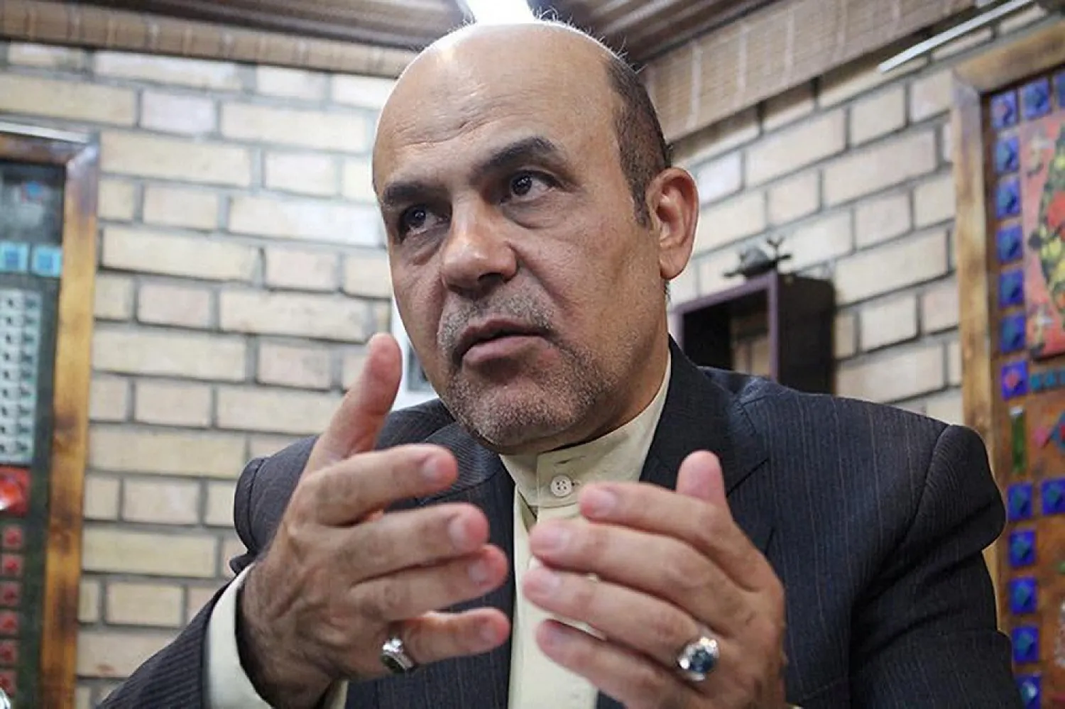 Alireza Akbari, Iran's former deputy defense minister, speaks during an interview with Khabaronline in Tehran, Iran, in this undated picture obtained on January 12, 2023. Khabaronline/WANA (West Asia News Agency)/Handout via Reuters