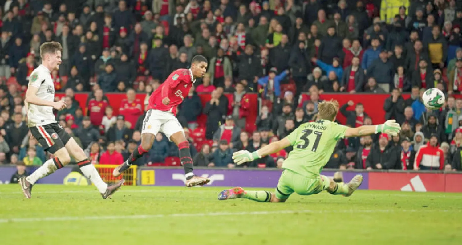 راشفورد المتألق وهدف يونايتد الثالث في مرمى تشارلتون بكأس الرابطة (أ.ب)