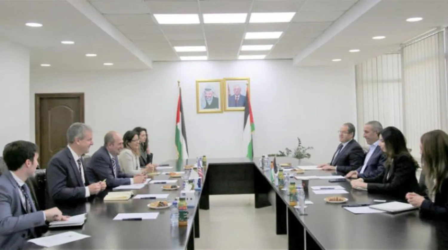 A photo published by Hussein al-Sheikh on his Twitter account shows his meeting with the US Envoy  