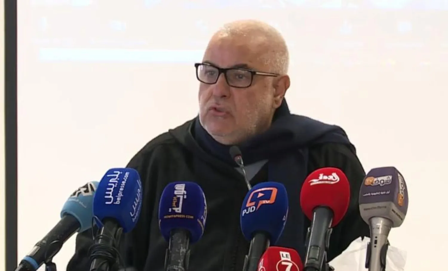 عبد الإله ابن كيران خلال اجتماع المجلس الوطني لحزب العدالة والتنمية (الشرق الأوسط)