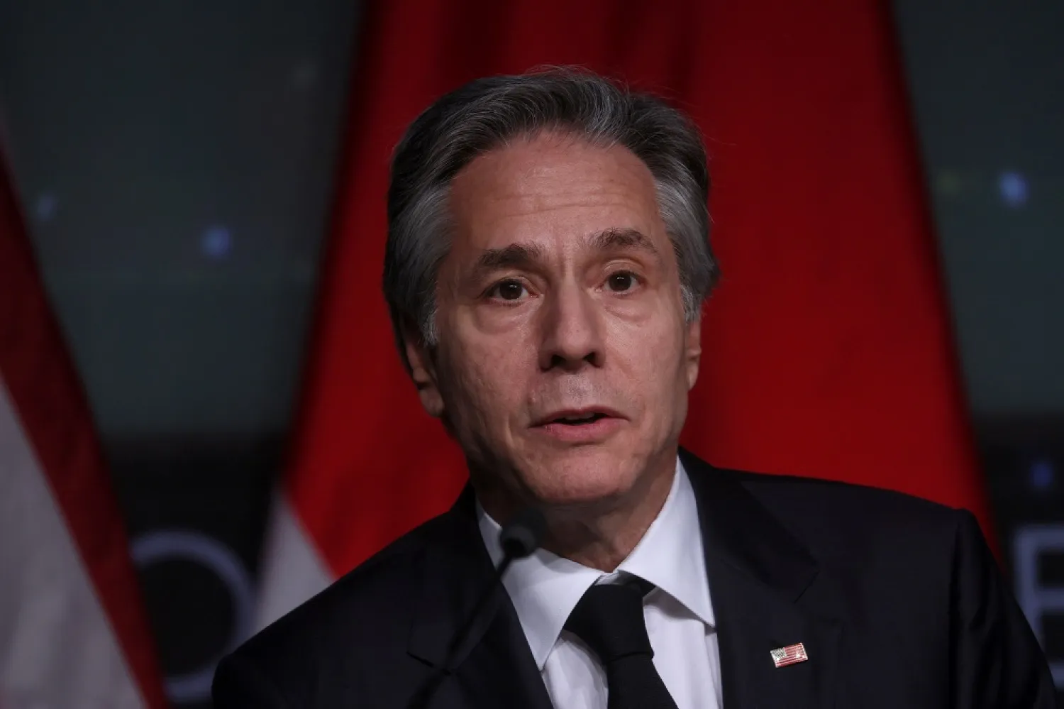US Secretary of State Antony Blinken delivers remarks during a visit to NASA headquarters with Japan’s Prime Minister Fumio Kishida and other US and Japanese officials (not pictured) in Washington, US, January 13, 2023. (Reuters)
