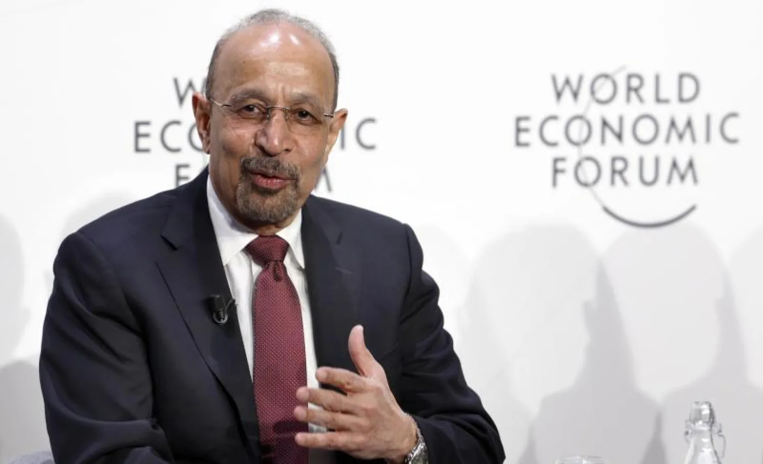 خالد الفالح وزير الاستثمار السعودي لدى مشاركته في منتدى دافوس (الشرق الأوسط)