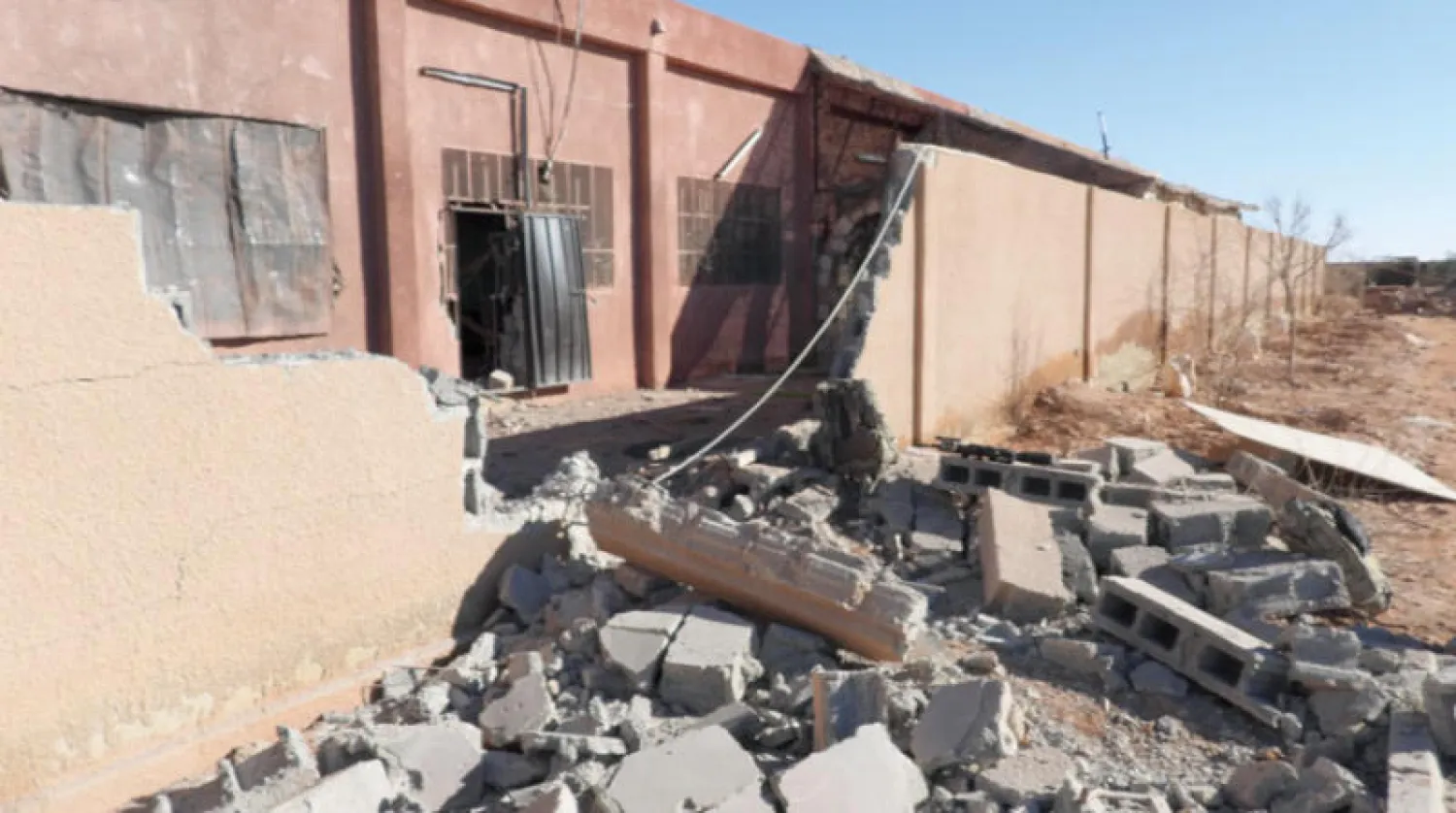 منشأة طبية طالها الهجوم بالطائرات المسيّرة في قاعدة التنف (جيش سوريا الحرة)