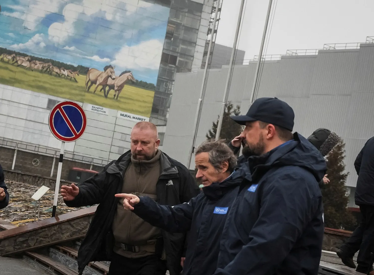 Director General of the International Atomic Energy Agency (IAEA), Rafael Mariano Grossi speaks to the media as he visits the Chernobyl Nuclear Power Plant, amid Russia's attack on Ukraine in Chernobyl, Ukraine January 18, 2023. (Reuters)