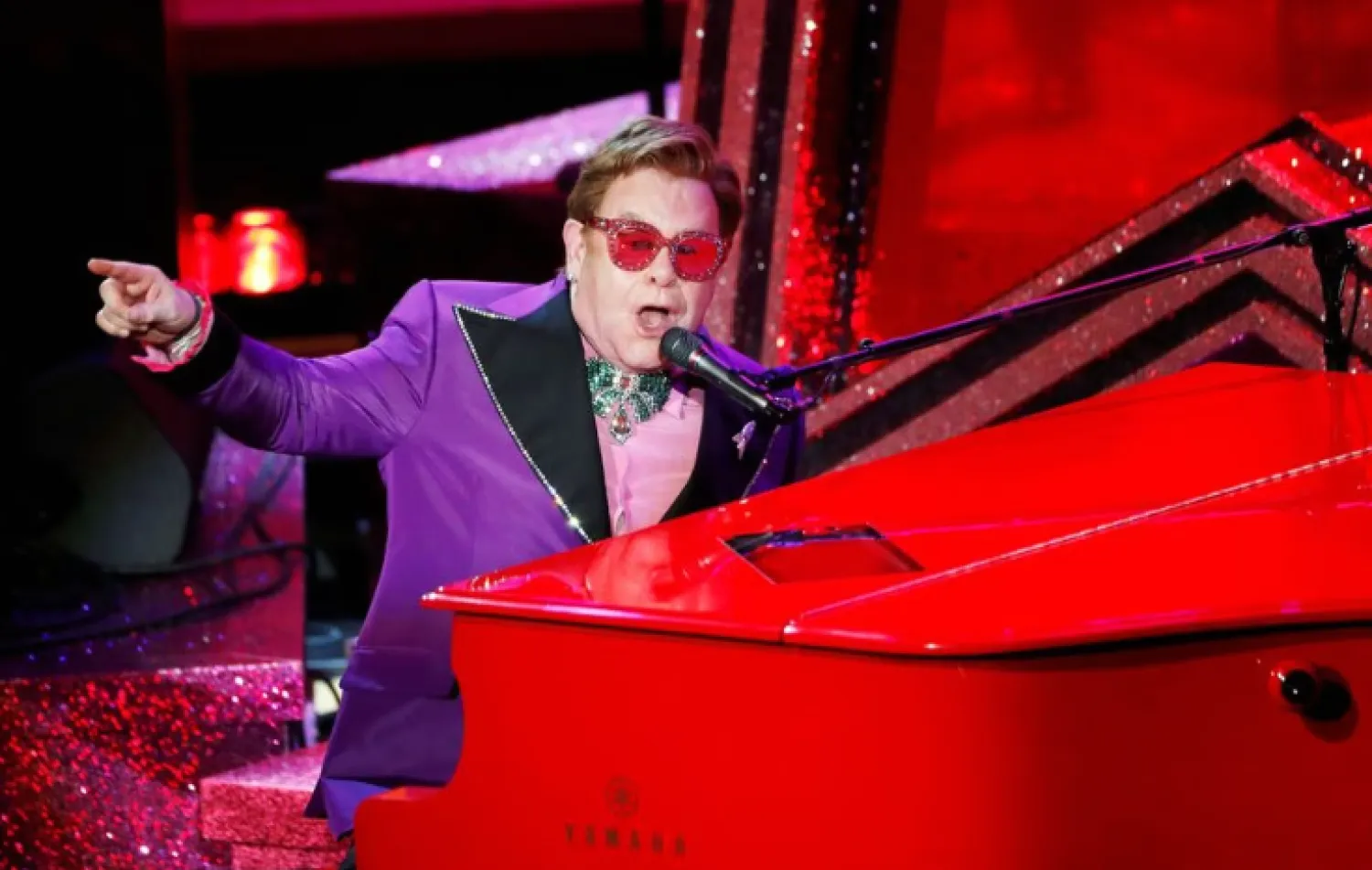 Elton John performs "(I’m Gonna) Love Me Again" from Rocketman during the Oscars show at the 92nd Academy Awards in Hollywood, Los Angeles, California, U.S., February 9, 2020. REUTERS/Mario Anzuoni