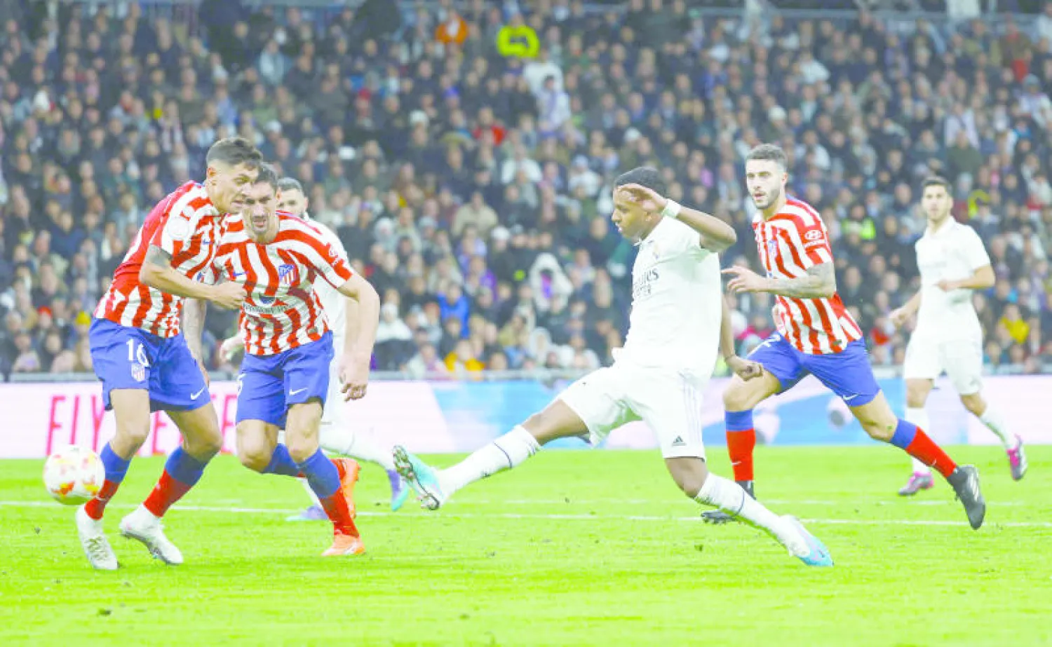 رودريغو يفتتح ثلاثية ريال مدريد في شباك أتلتيكو في كأس إسبانيا (رويترز)