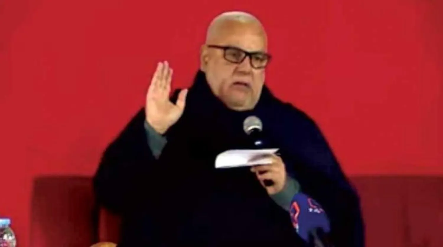 Fas Adalet ve Kalkınma Partisi Genel Sekreteri Abdulillah Benkiran, dün Rabat'ta düzenlenen 5. Profesyoneller için Fas Alanı Konferansı’nda konuşurken (Şarku’l Avsat)