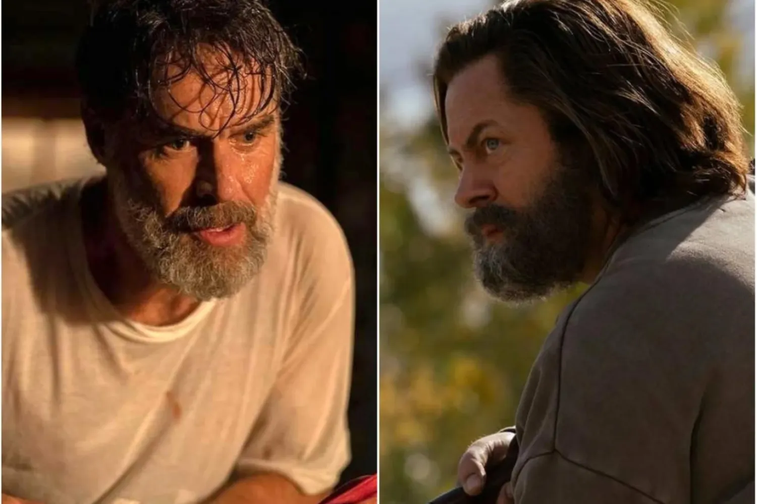 Murray Bartlett ve Nick Offerman, "The Last of Us"ta (Liane Hentscher/HBO)