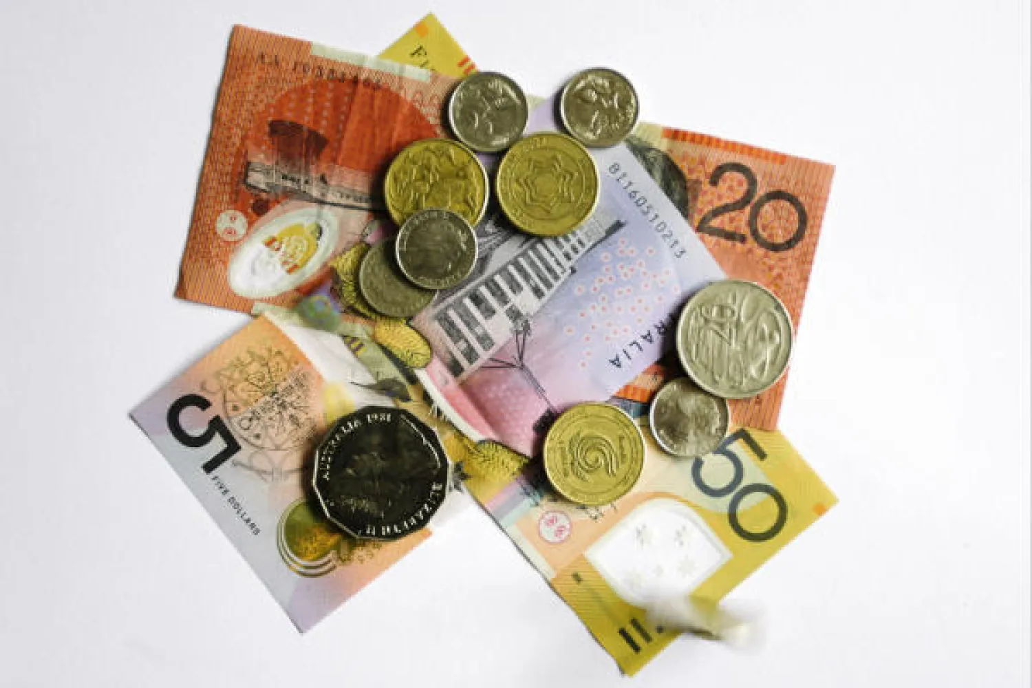 Australian currency is displayed in Adelaide, Australia, April 16, 2018. (Morgan Sette/AAP Image via AP)

