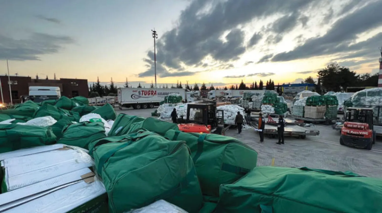 أطنان من المساعدات السعودية لمتضرري الزلزال في تركيا وسوريا تصل تباعاً للأراضي التركية (الشرق الأوسط)